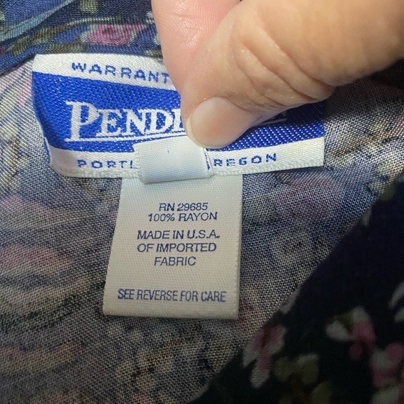 PENDLETON women’s floral print button down blouse,‎ size 8 - Picture 5 of 10
